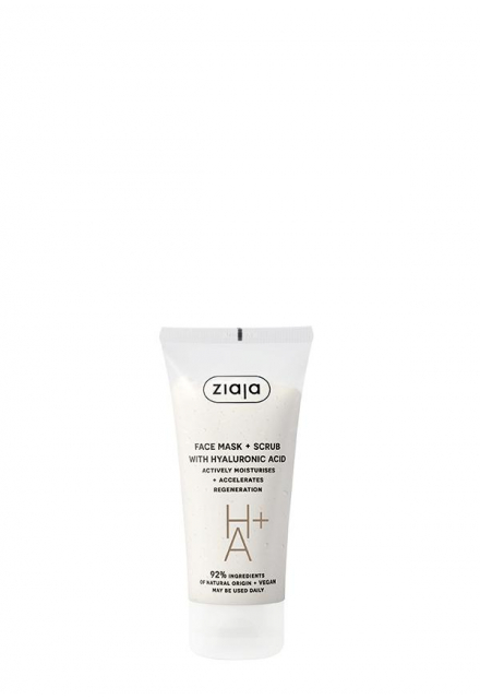 mascarilla facial y exfoliante con ácido hialurónico